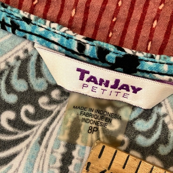 TanJay Petites 8P stretchy summer  A-line Midi Dress - Picture 2 of 16